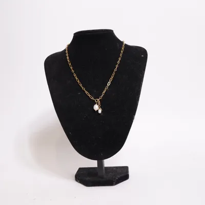 Halsband (Guldfärgad, Vit) från Purelei Okänd metall