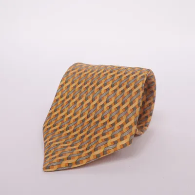 Krawatte (Gelb, Grau) von Hermès Seide