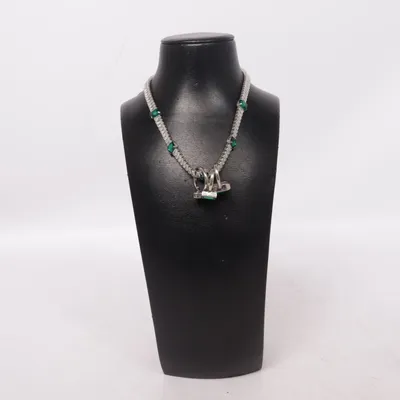 Halsband (Silverfärgad, Flerfärgad) Okänd metall