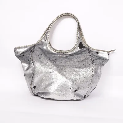 Handbag (Silver, Black) from Uzurii