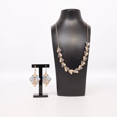 Sieradenset (Blauw, Roze, Goud) Onbekend materiaal