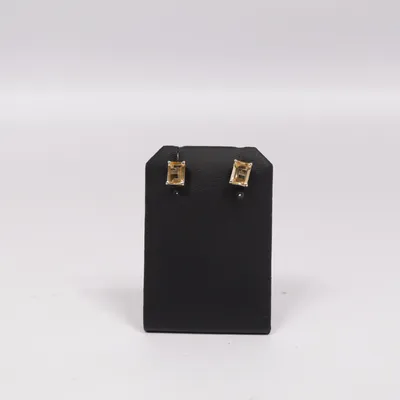 Earrings (Yellow, Silver) Silver