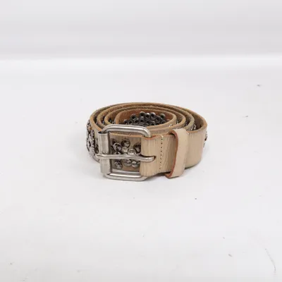 Bälte (Brun, Beige, Silverfärgad) från Cowboys Belt Skinn