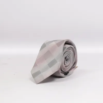 Cravate (Gris, Rose) de Bogie Soie