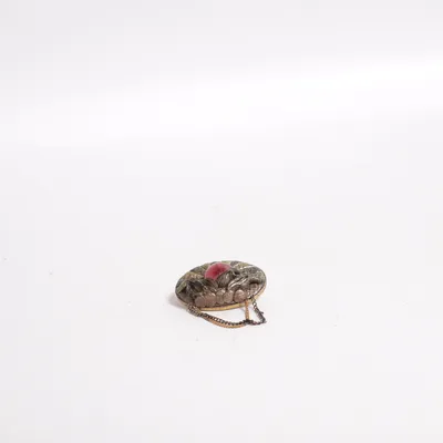 Broche (Or, Rouge) Métal inconnu