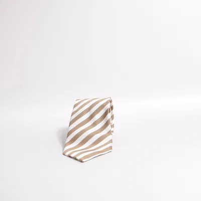 Tie (Brown, White) from Abrams Silk