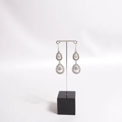 Earrings (Silver, White) from SIX Unknown metal