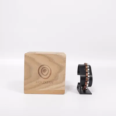 Bracelet (Marron, Argent) de Holzkern Acier inoxydable, Bois