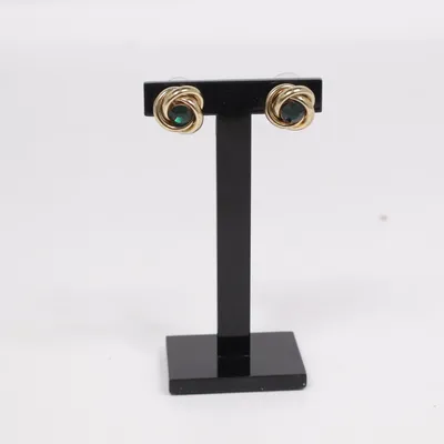 Earrings (Gold, Green) from I Am Unknown metal