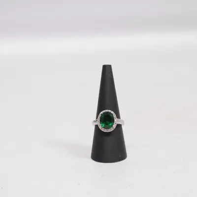 Ring (Silber, Grün) Silber