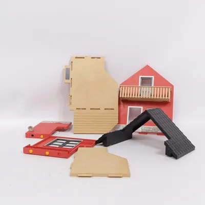 Dukkehus (Rød, Beige, Sort) fra Playmobil