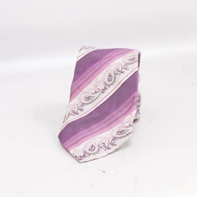 Tie (Purple, White) from Monti Silk
