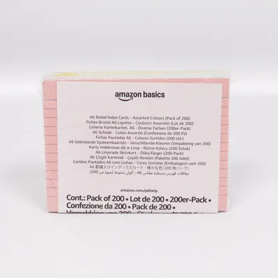 Papier (A6 Ruled Index Cards) de Amazon Basics