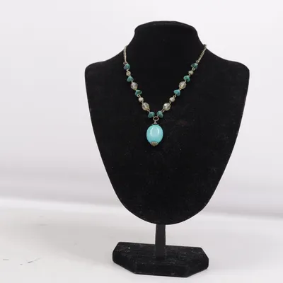 Ketting (Turquoise, Zilver) van LDADPR Onbekend materiaal
