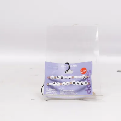 Bracelet (White, Black) from Claire's Plastic