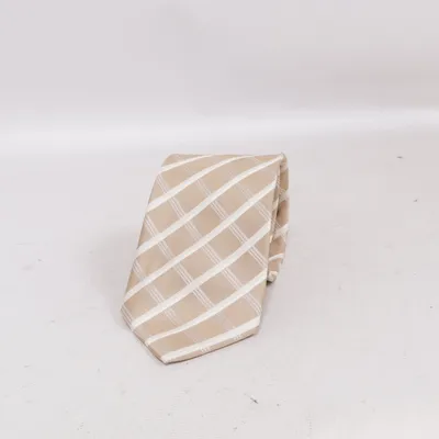 Krawatte (Beige, Weiß) von Royal class Baumwolle, Polyester, Seide