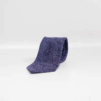 Cravate (Bleu) de Crockett & Jones Soie