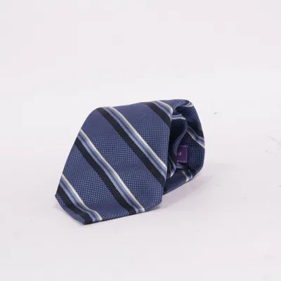 Krawatte (Blau, Schwarz, Weiß) von Park Avenue Seide