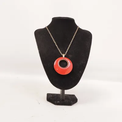 Necklace (Red, Silver) from CIC Unknown metal