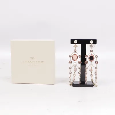 Earrings (Gold, Red, Multicolored) from Lily and Rose Unknown metal