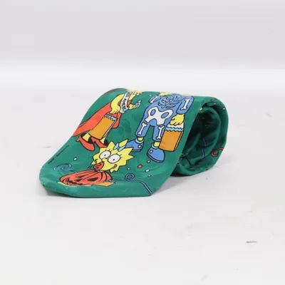 Tie (Green, Multicolored) from The Simpsons Silk