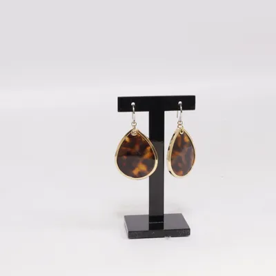 Earrings (Brown, Gold) from Fossil Unknown metal