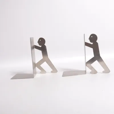 Bokstöd (Silverfärgad)