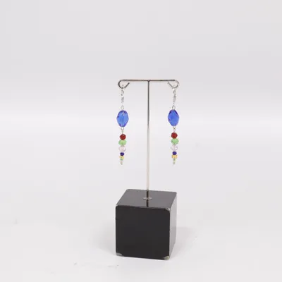 Örhängen (Blå, Flerfärgad) Silver