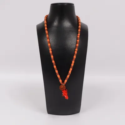 Necklace (Red, Brown) Unknown metal