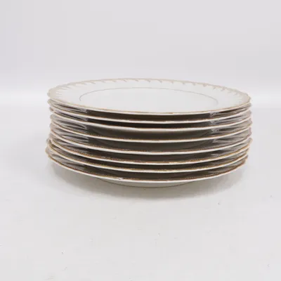 Plate (White, Gold) from Winterling