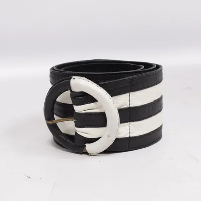 Ceinture (Noir, Blanc) de Meinert Cuir