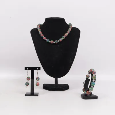 Jewelry set (Multicolored) Unknown metal