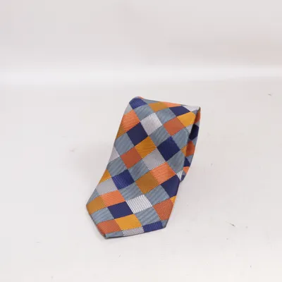 Tie (Blue, Orange, Gray) from S & W Polyester