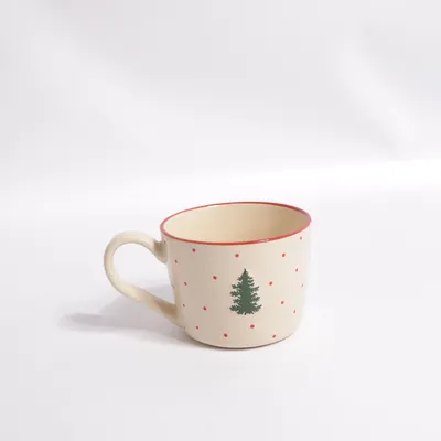 Mug (Beige, Red) from Søstrene Grene