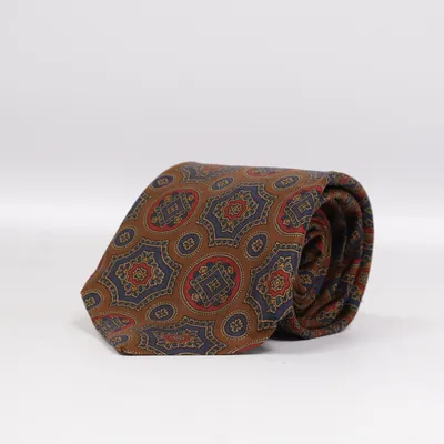 Tie (Brown, Blue, Red) from Hemley Silk