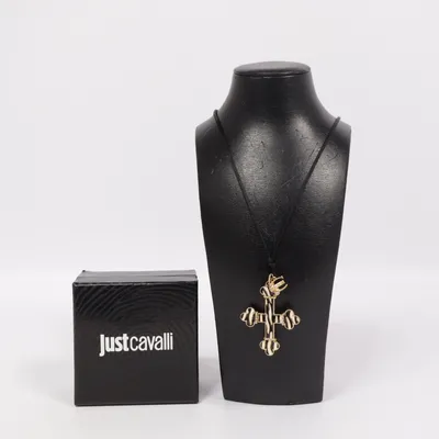 Halsband (Svart, Vit, Guldfärgad) från Just Cavalli Okänd metall