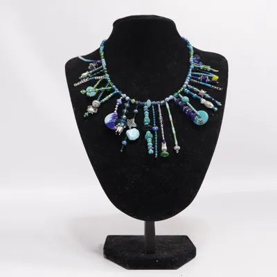 Necklace (Strandurlaub Meeresbriese Plastron Urlaub am Meer Strand Souvenir Maritim ) from Handmade with Love Unknown metal, Stainless steel, Plastic, Glass, Shells