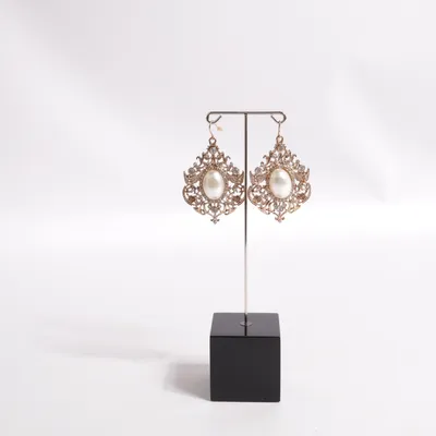 Earrings (Gold, White) from Bijou Brigitte Unknown metal