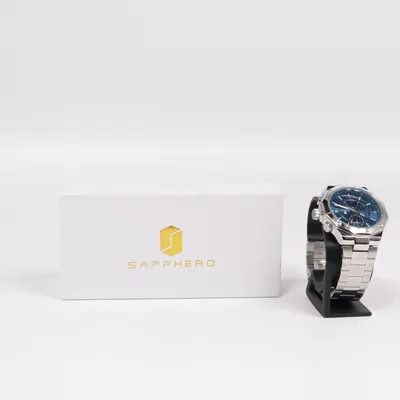 Armbanduhr (Silber, Blau) von Sapphero