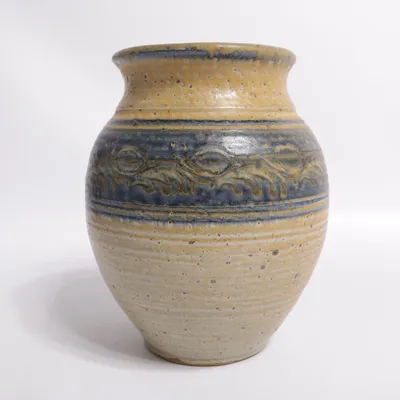 Vaas (Beige, Blauw)