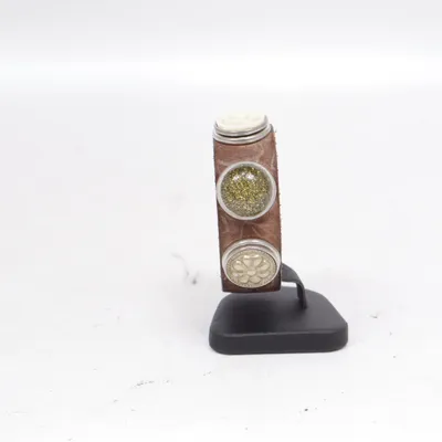 Armband (Brun) från Amsterdam Noosa Skinn, Okänd metall, Glas