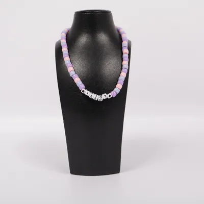 Necklace (Purple, Pink) Plastic