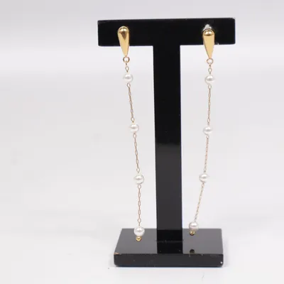 Earrings (Gold, White) from Purelei Unknown metal