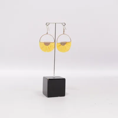 Earrings (Yellow, Gold) from I Am Unknown metal