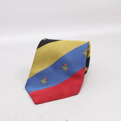 Stropdas (Blauw, Rood, Geel) van Hemley Zijde