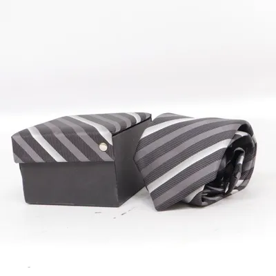 Tie (Black, Gray) from Duke of Dunkan