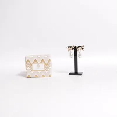 Earrings (Gold, White) from House of Harlow 1960 Unknown metal