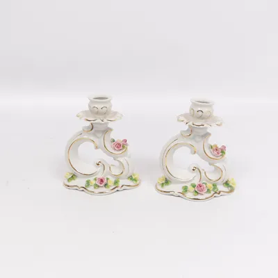 Candlestick (White, Multicolored) from Trold & Co