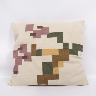 Prydnadskudde (Beige, Grön, Lila)