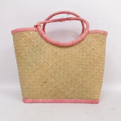 Strandtaske (Beige, Pink) fra Rice